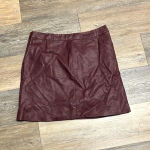 NWT Top Shop Topshop burgundy Mini Skirt size 10